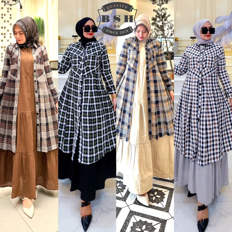 Pyramid gamis set 2 in 1 by rio | Shopee Malaysia