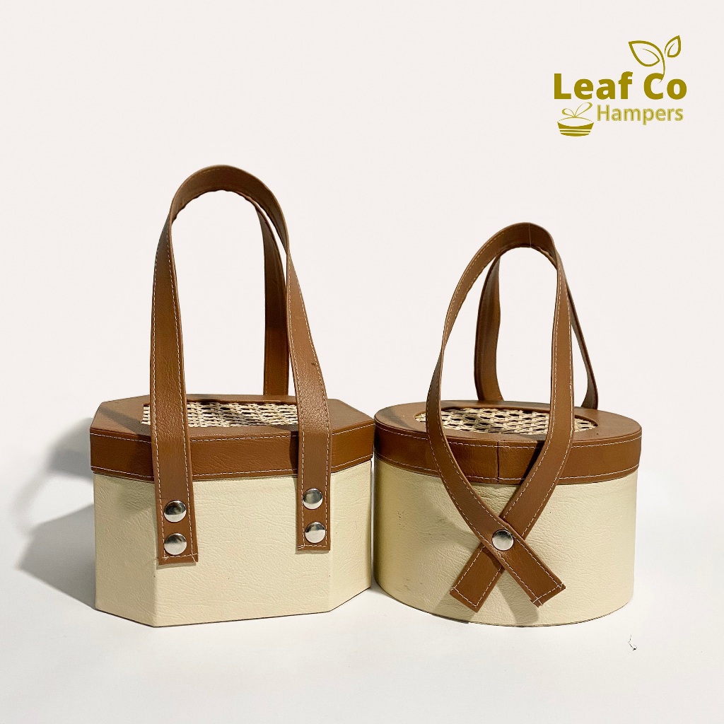 Leaf Co - Round and 8-sided Rattan Woven Beauty Kiss Hampers Box Bags ...