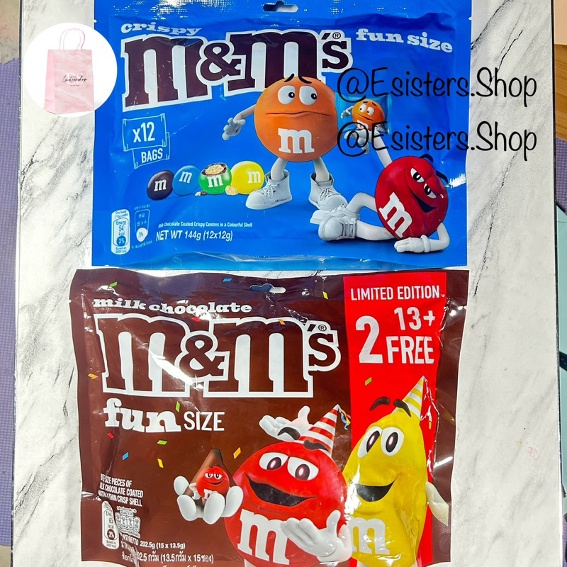 M&m's Chocolate Crispy Milk Chocolate M&M Fun Size Chocolate MnM ...