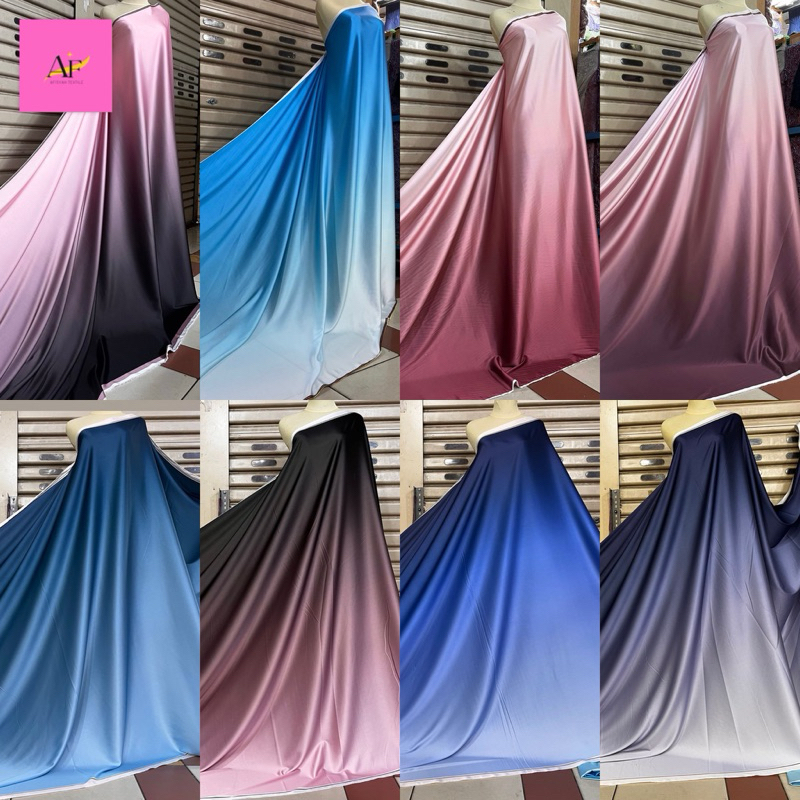 Gradient Armany Silk Fabric Material | Bridesmaid Uniform Fabric ...