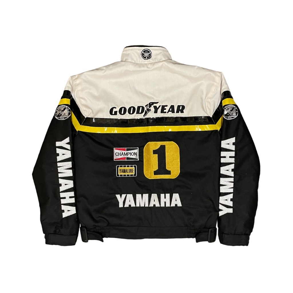 YAMAHA 50th Anniversary Jacket Lサイズ Yamaha Racing Anniversary Jacket 50th MotoGP Black Cream Color