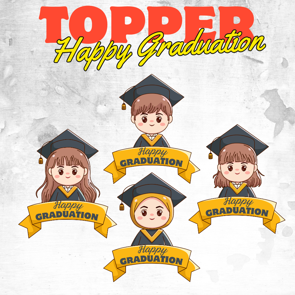 Topper HAPPY GRADUATION GRADUATION GRADUATION | Shopee Malaysia