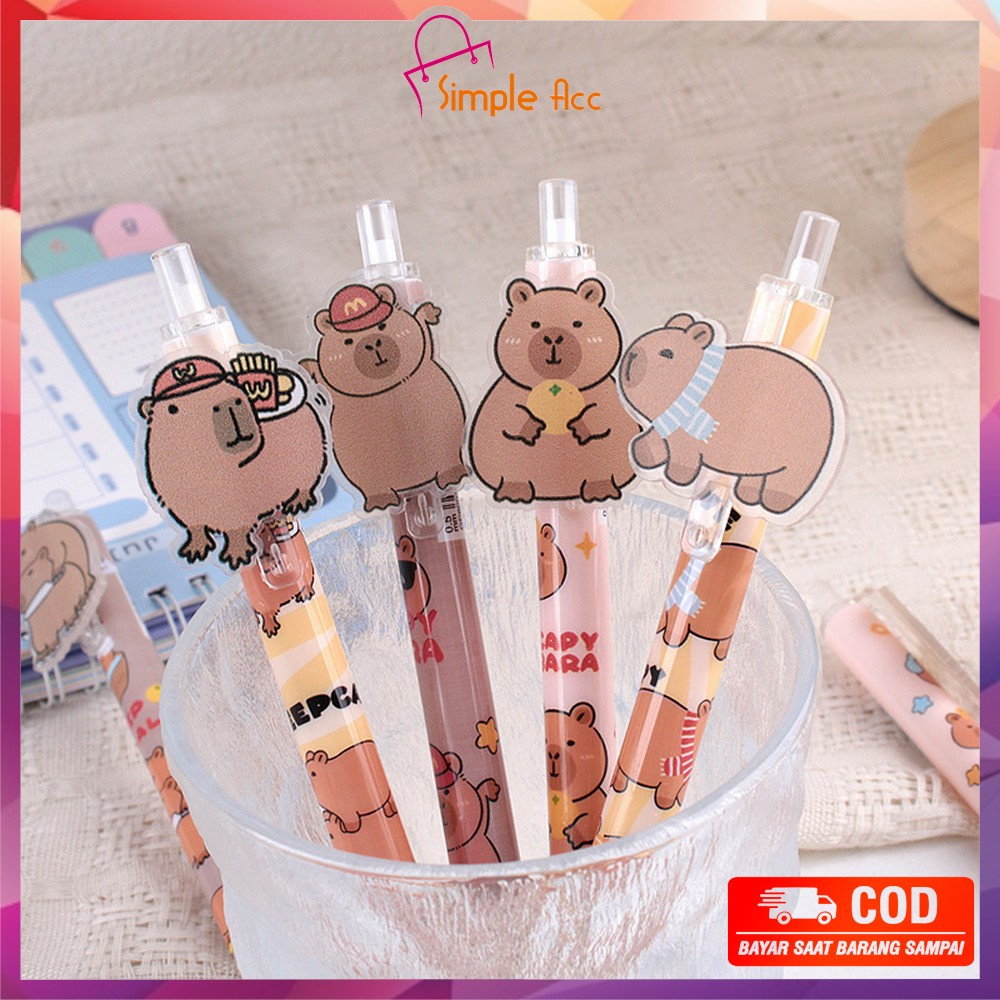 Do-a96 Mechanical Pen Capybara 0.5MM Gel Pen Cartoon School And Office ...