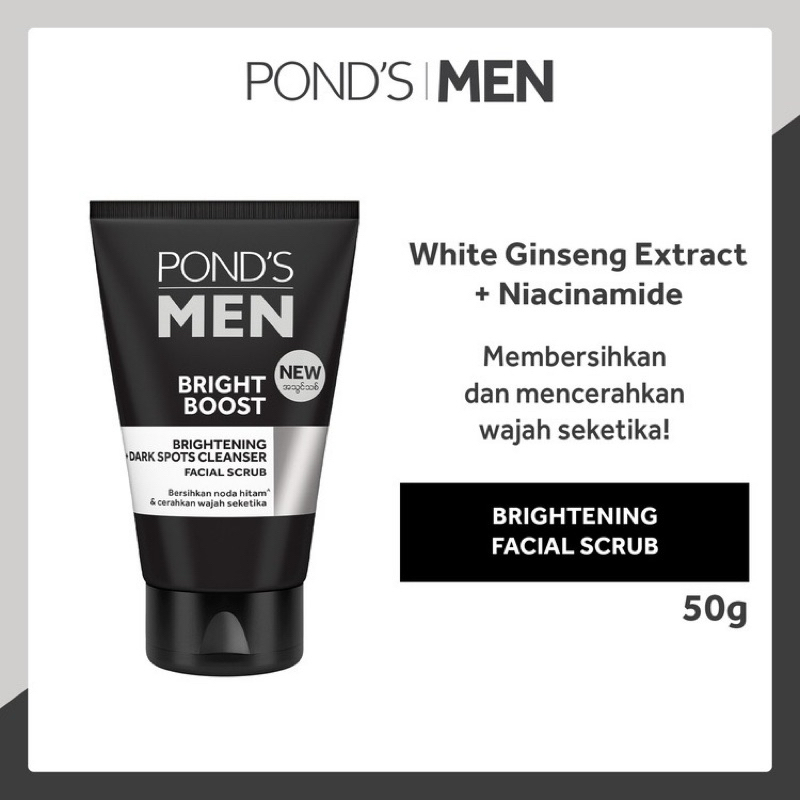 Ponds Men Facial Wash Bright Boost 50g - Face Wash For Men, Men's Acne ...