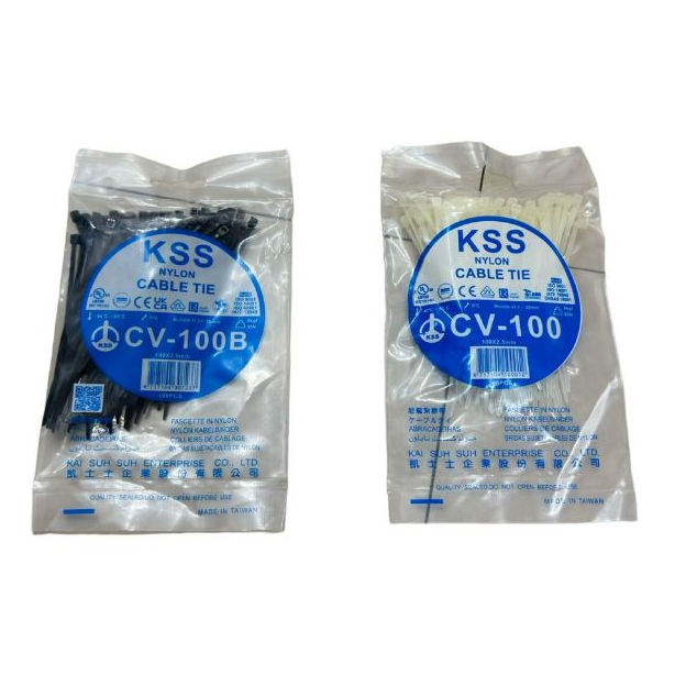 KSS Nylon Clip Cable Ties / KSS Nylon Cable Tie Clip 100 x 2.5mm / 150 ...