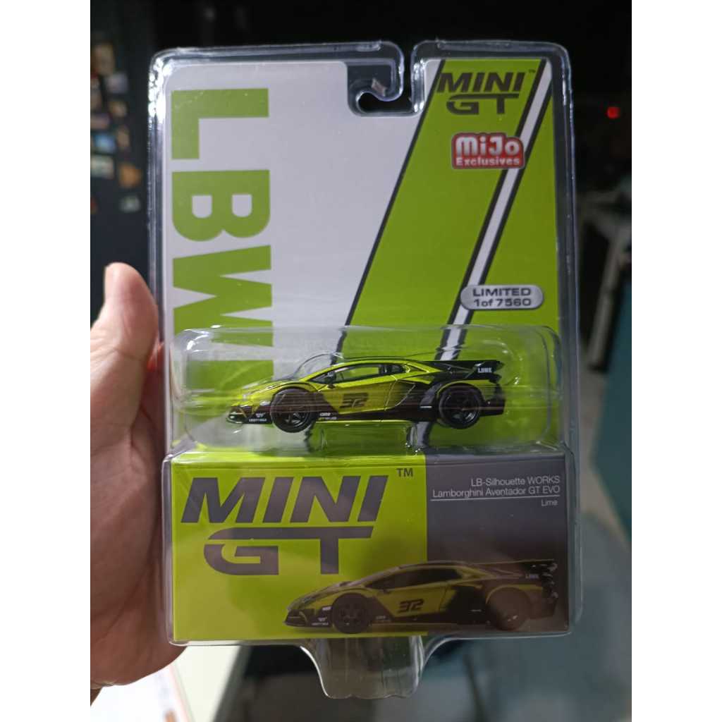 Mini GT LBWK Lamborghini Aventador GT EVO Lime Liberty Walk Blister ...