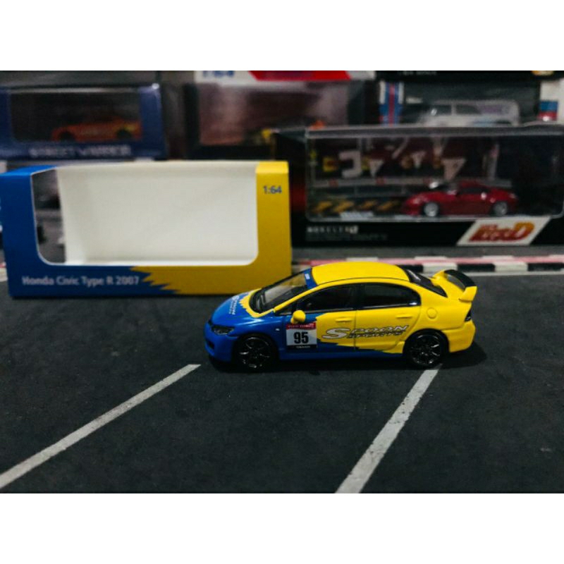 Voiture Miniature DCT 1:64 - Honda Civic Type-R FD2 Spoon #95 - Neuf En Boîte