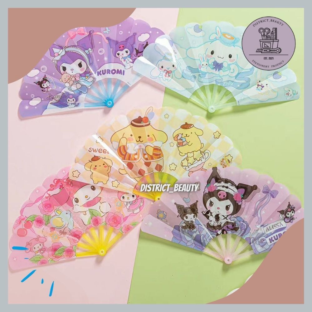 Sanrio Hand Folding Fan Plastic Material SOUVENIR Cute SANRIO Folding ...