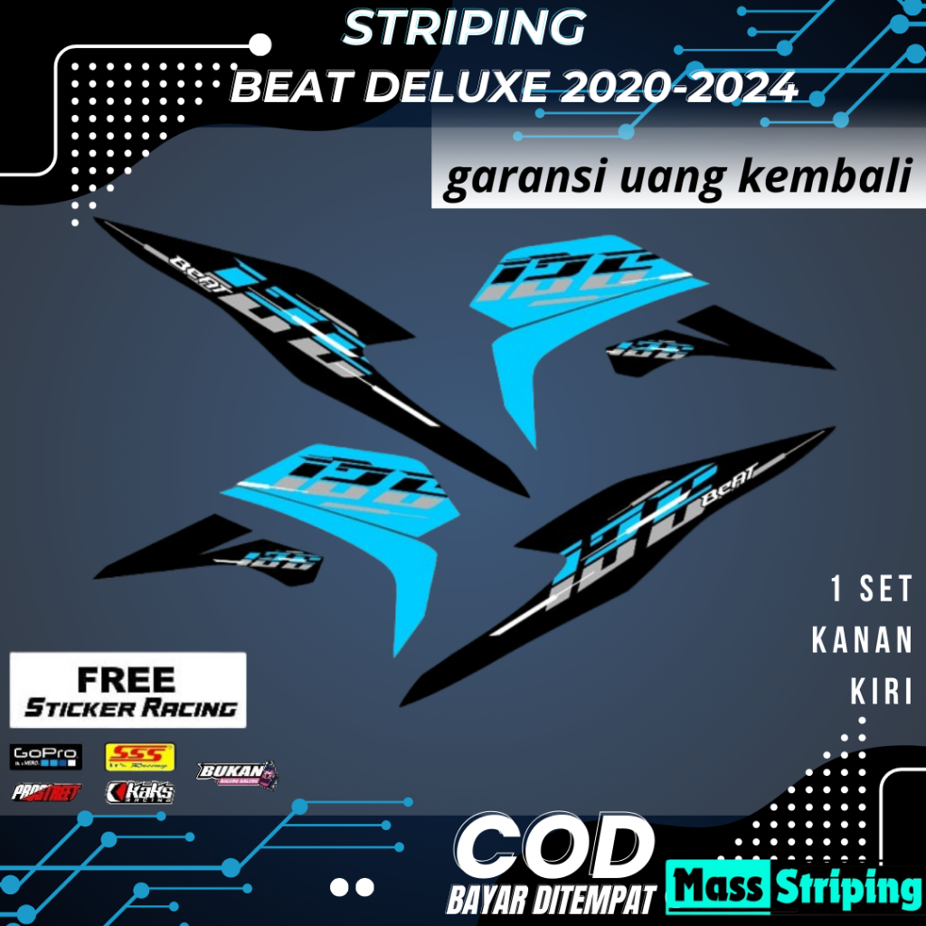 Striping decal sticker Beat Deluxe CBS street 2020 2021 2022 2023 2024 ...