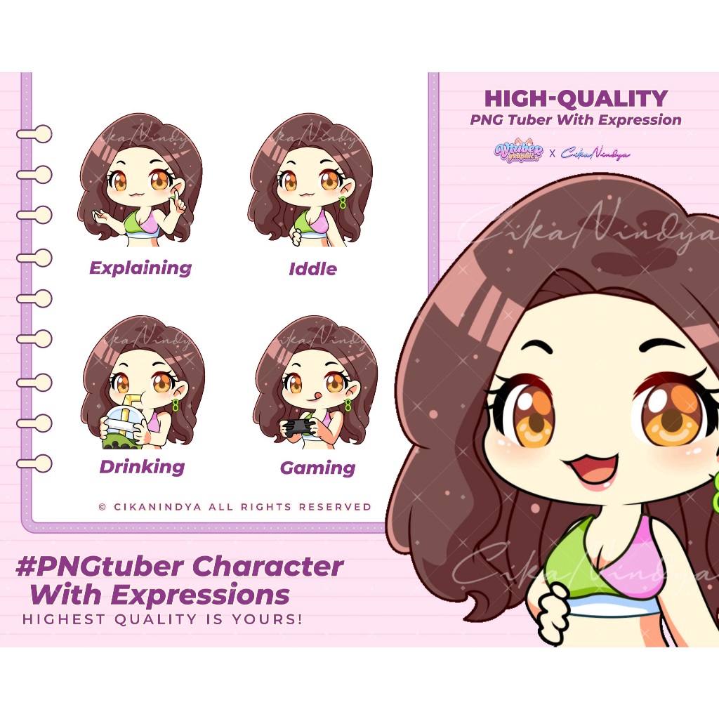 Cute Tuber PNG For Live Streaming: Best Choice For Attractive Content ...