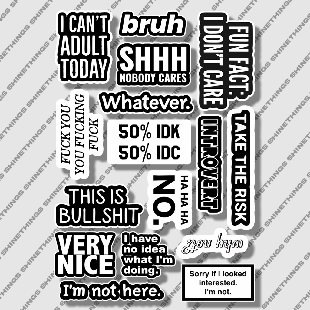 HP Aesthetic text cellphone case sticker || Aesthetic sticker pack ...