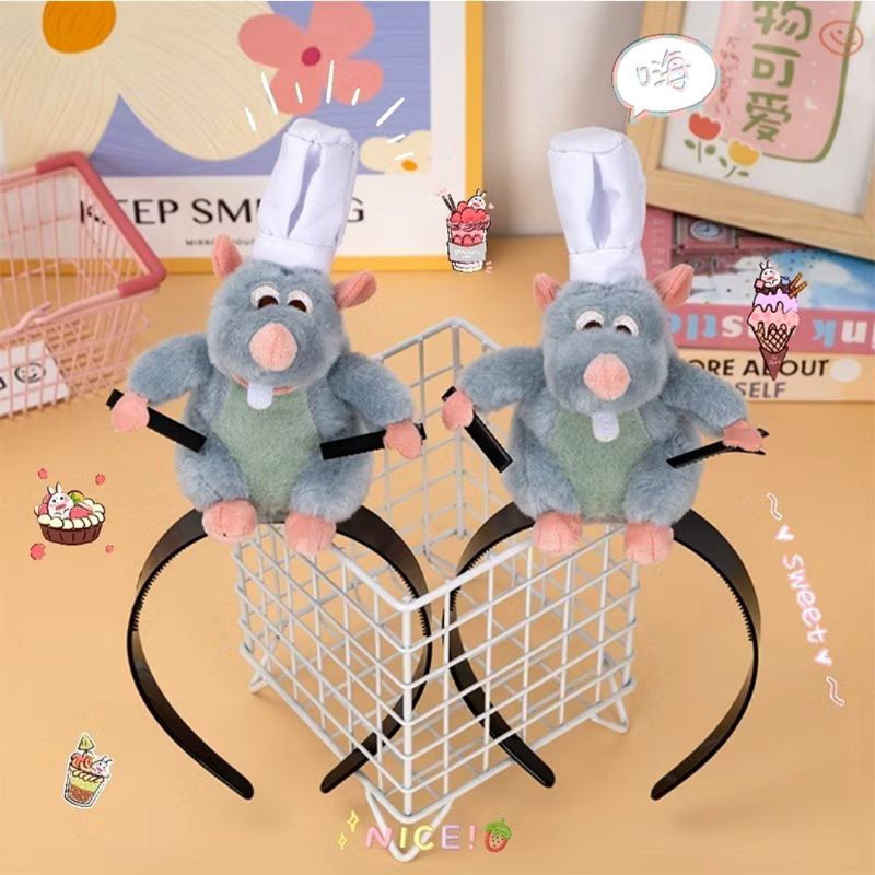 Ratatouille Mouse Headbands/Clips viral douyin bandu Rat Bangs/random ...
