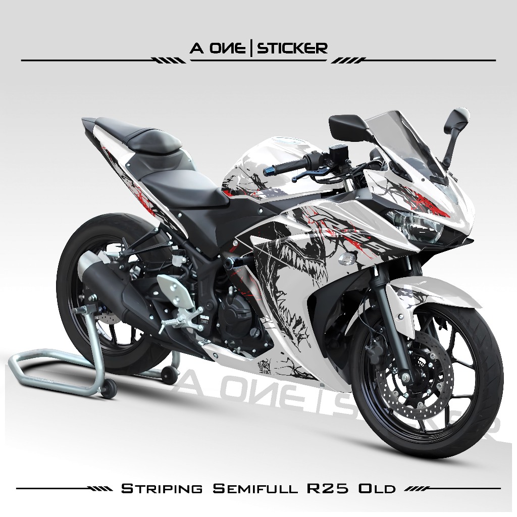 Semifull Striping Yamaha R25 Old Motif 6/Striping R25/R3/Semifull ...
