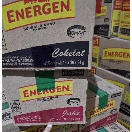 HIJAU ED 01.25 - CTN 16RENTENG - ENERGEN CONTENTS 160 SACHETS PCS ...