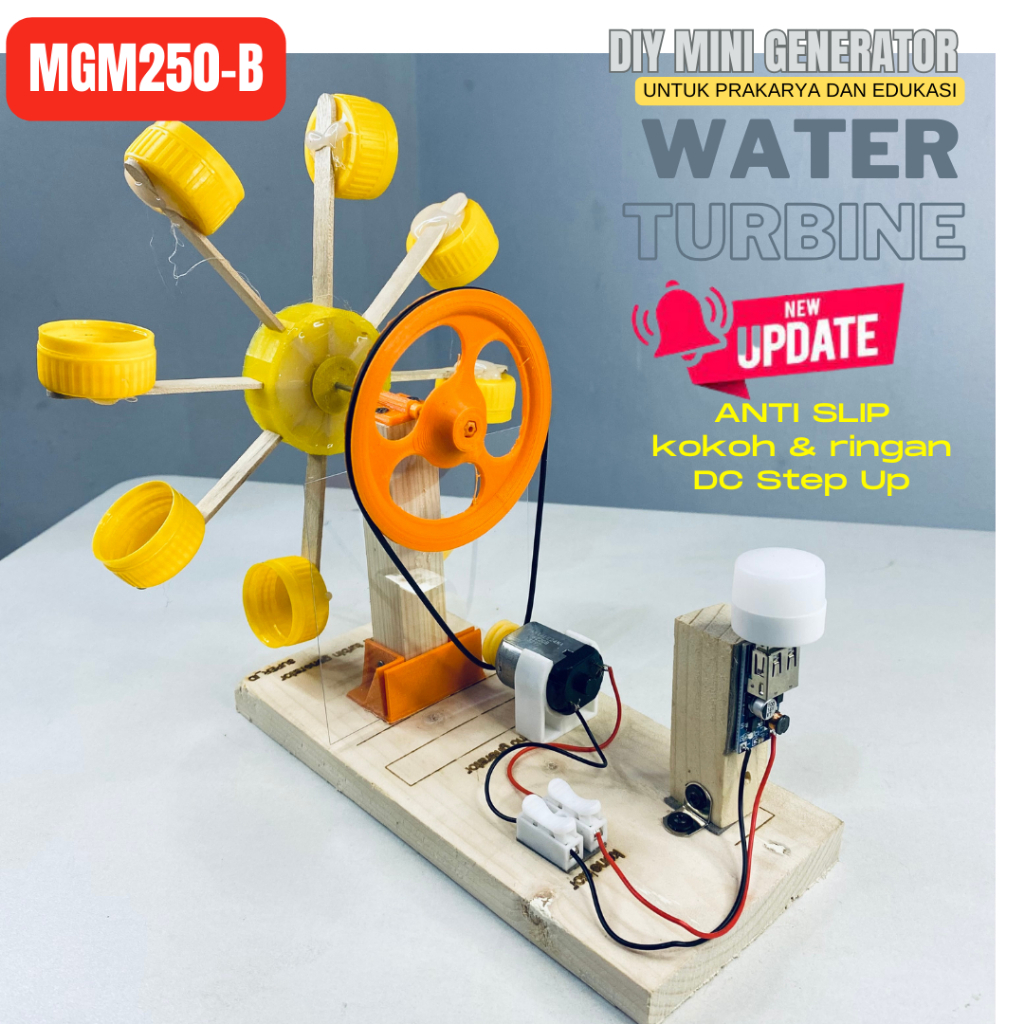 DIY EDUCATIONAL KIT MINI WATER TURBINE FLOW GENERATOR TRUBINE GENERATOR ...