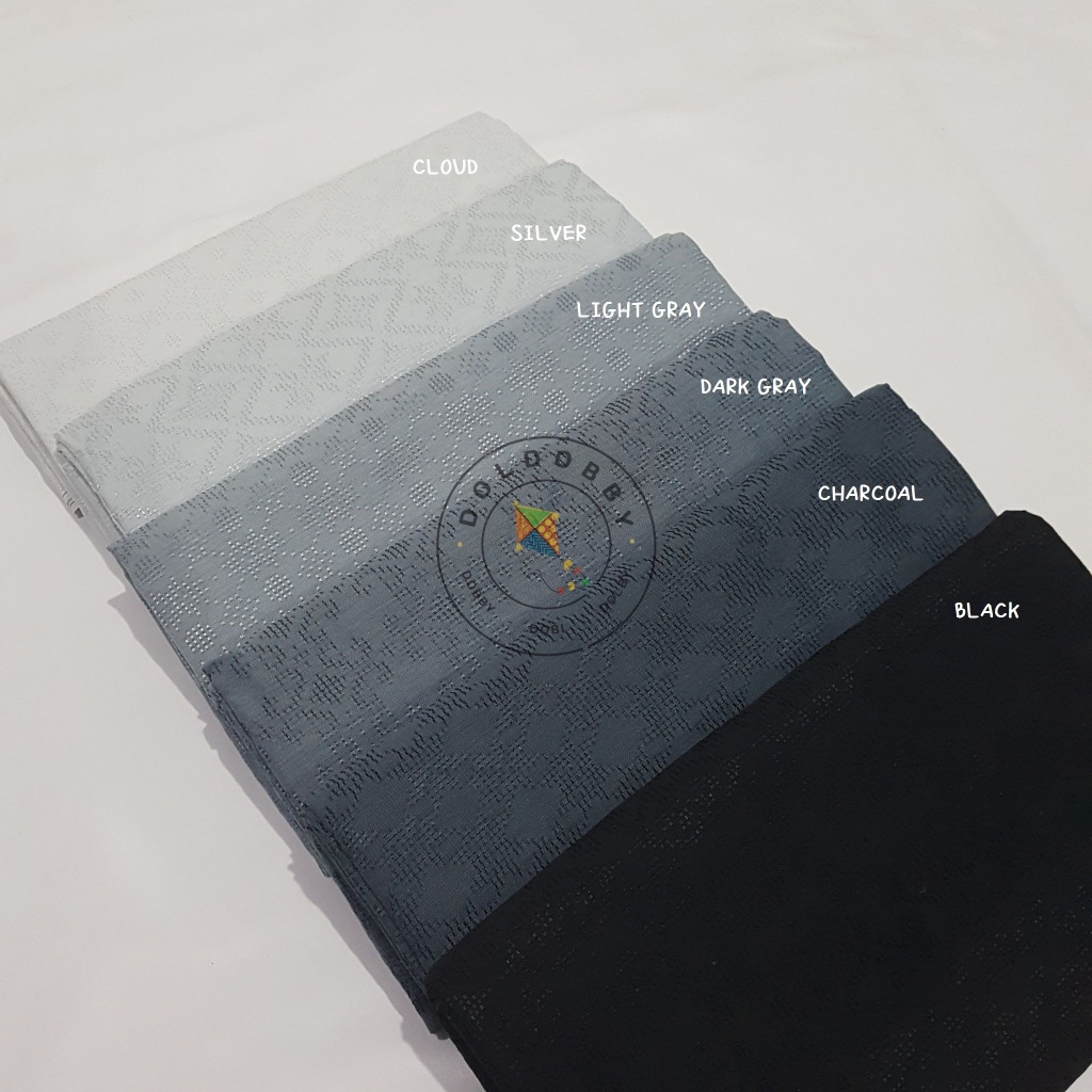 HITAM KATUN Dobby Dobi Dolby Viscose Cotton Plain Batik Fabric Category ...