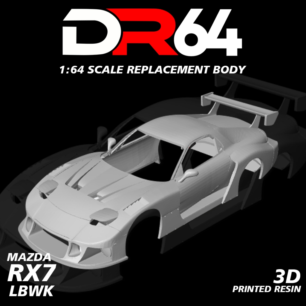 Body Replacement Mazda RX7 LBWK Hot Wheels RX7/Fullbody Bodykit LBWK ...