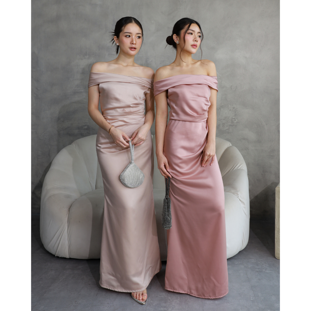 SABINAS YELLOW SATIN DRESS