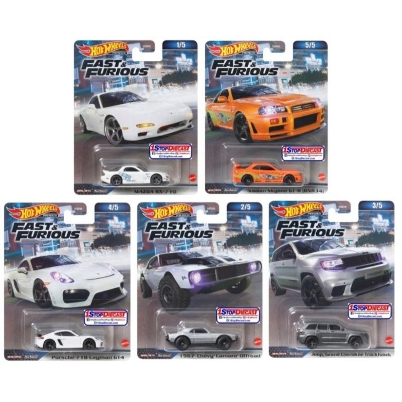 Hot Wheels Fast and Furious SET MIX A 2022 Nissan Skyline GT-R BNR34 ...