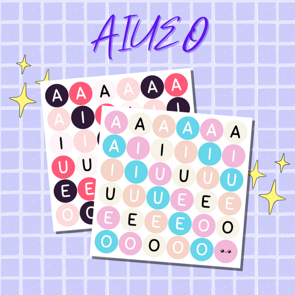 Sticker ALPHABET AIUEO DECORATION DECO / DECO STICKER / AESTHETIC ...