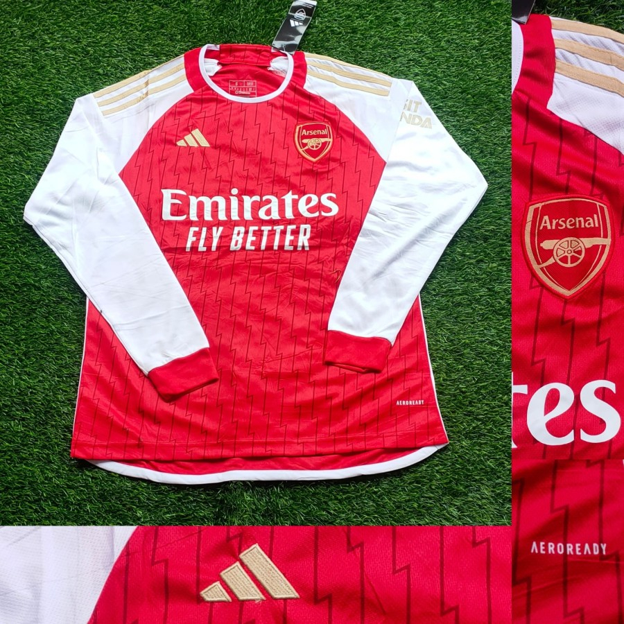 Arsenal HOME LONGSLEEVE Soccer JERSEY 2023/2024 GRADE ORI | Shopee Malaysia