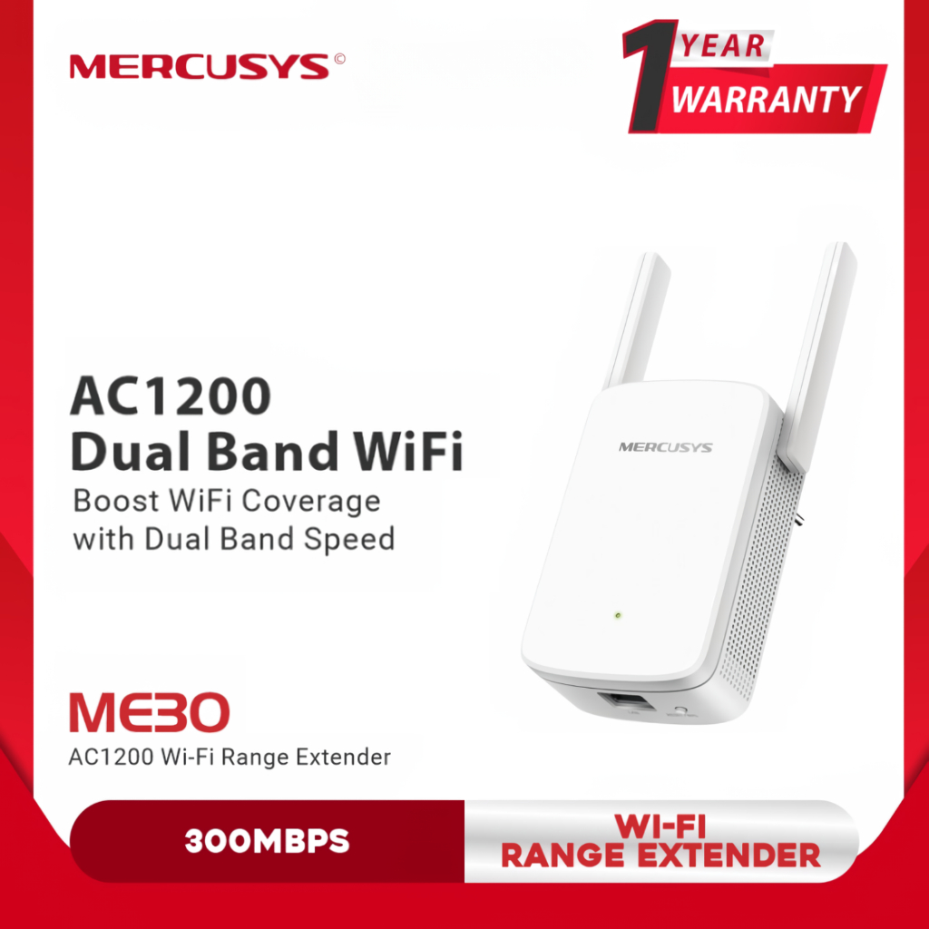 MERCUSYS ME30 AC1200 WI-FI RANGE EXTENDER | Shopee Malaysia