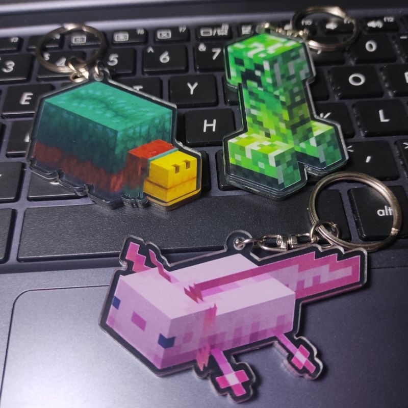 GANTUNGAN Minecraft mobs Keychain Shopee Malaysia