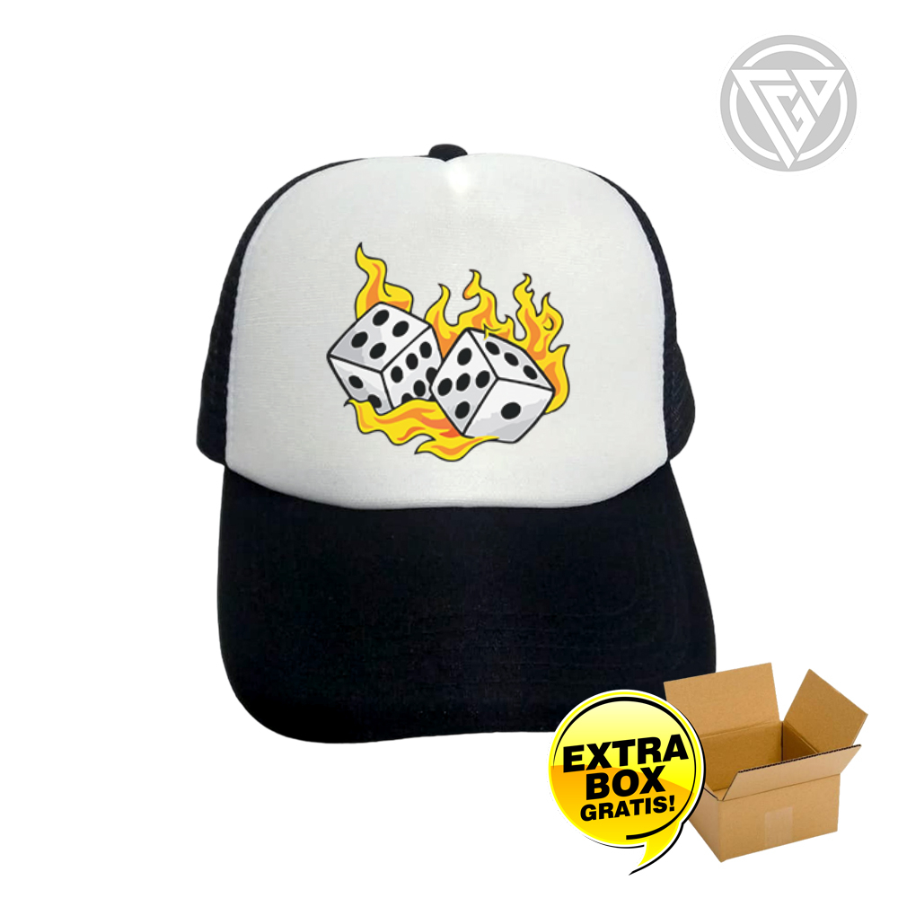 Trucker Net Hat Cool Hat Boys Latest Trend Dice Fire Snapback Hat
