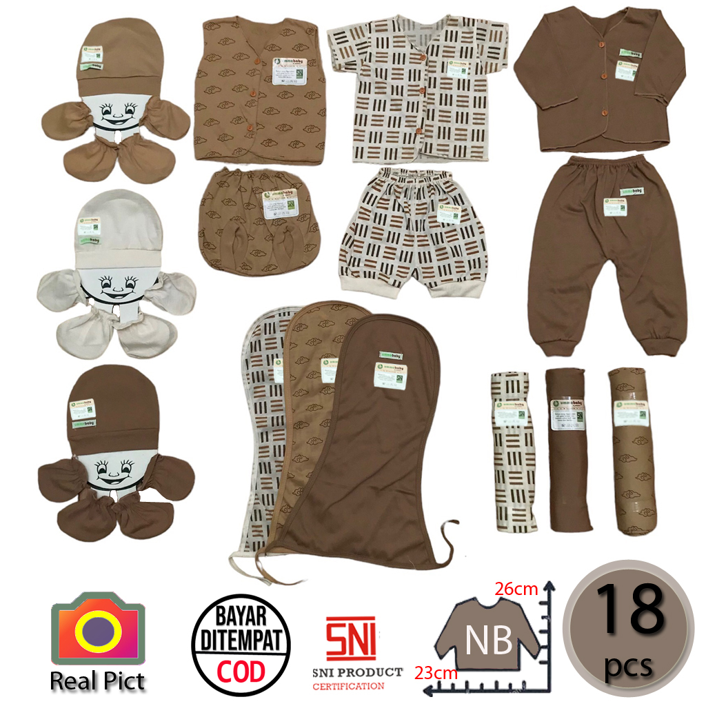 18 PCS Baby Clothes Sets Baby Pants Complete Set Newborn Gift Newborn ...