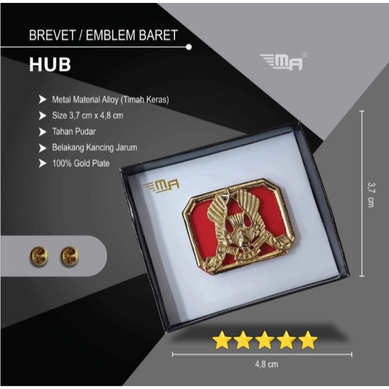 Hub Beret Emblem | Hub emblem Brivet | Shopee Malaysia