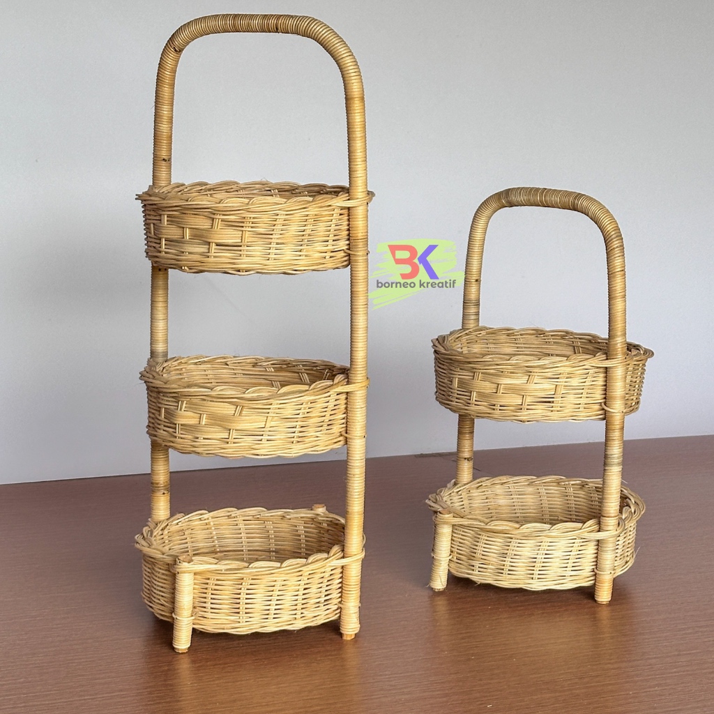 Rattan Spice Basket/Rattan Onion Rack Wrapped Shopee Malaysia