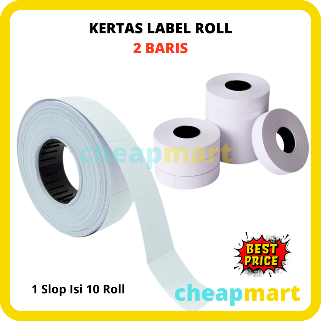Refill 2 ROW CONTENTS LABEL PRICE TOOL PRICE LABELLER REFILL PAPER ...