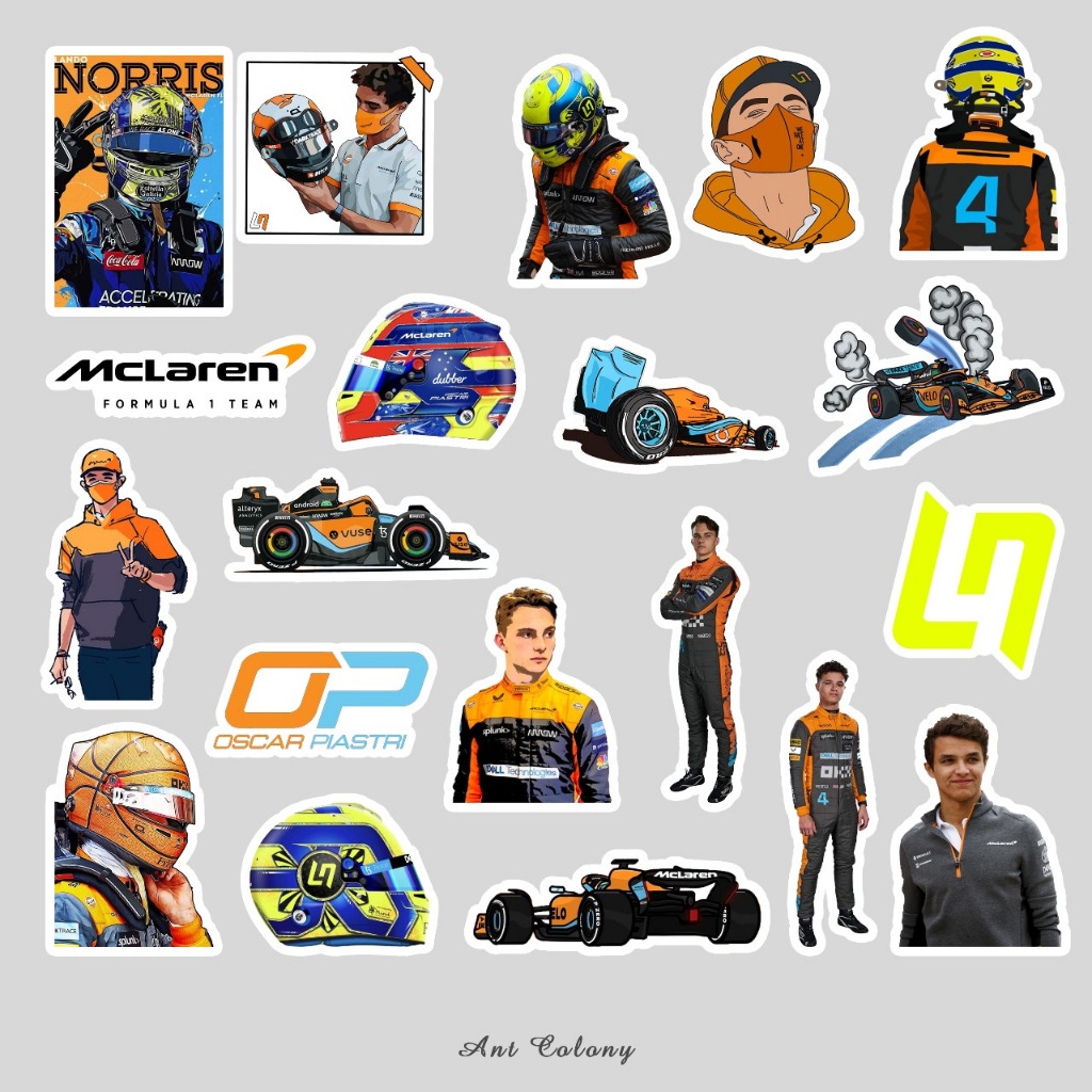 Sticker Pack Formula 1 F1 Sticker Vinyl Doff Lamination | McLaren ...