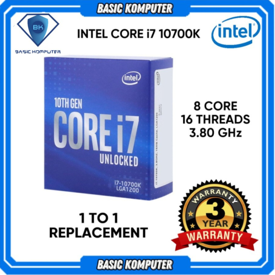 Processor INTEL CORE i7 10700K 3.8 GHz BOX SOCKET 1200 3 Years Warranty ...