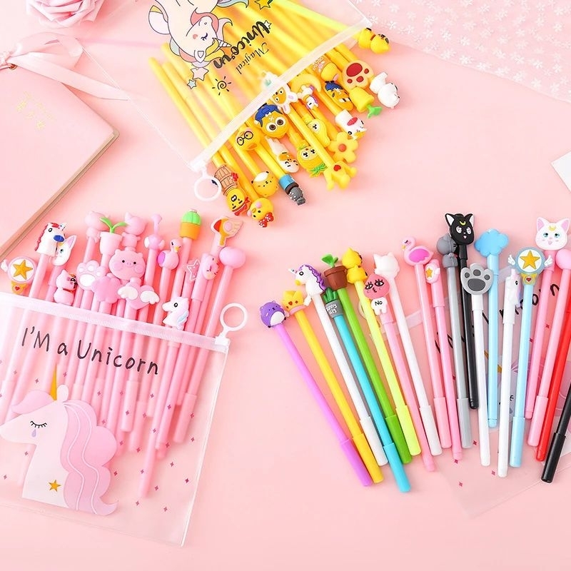 Random Retail Cartoon Character Pen Set Choose Color | Shopee Malaysia