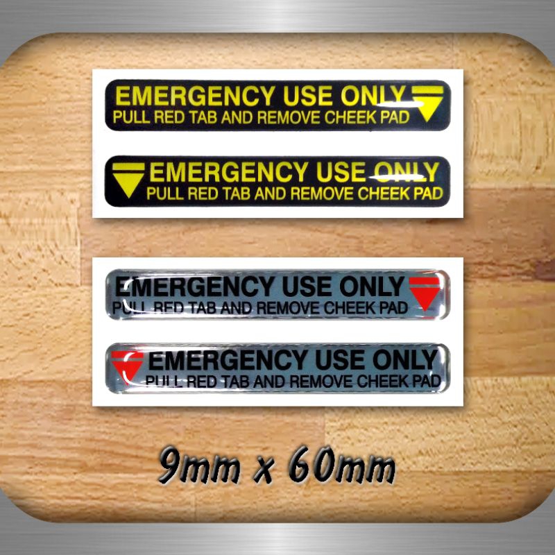 Emergency Use Only Embossed Helmet Sticker | Shopee Malaysia
