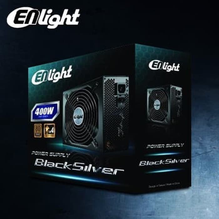 Psu PC Enlight Power Supply CPU Desktop 400 Watt ATX Black Silver