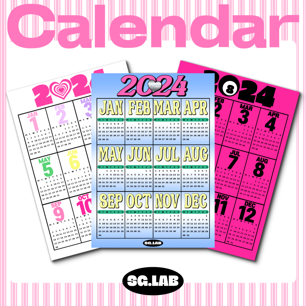 [studio0g] Update *FOLDED/Folding* POSTER CALENDAR A3 2024 | Shopee ...