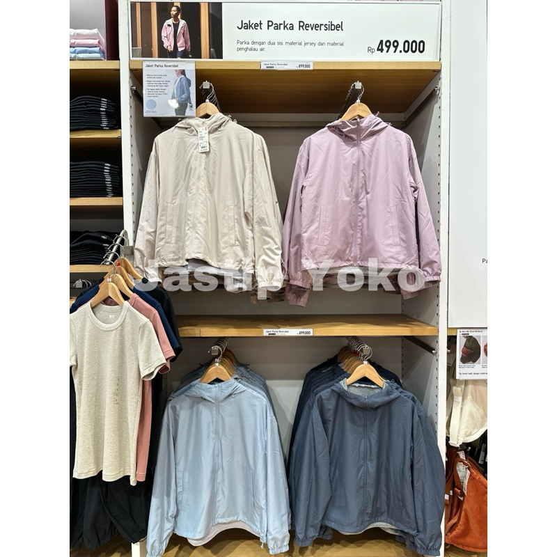 Uniqlo Women's Reversible Parka Jacket (WaterRepellent) Shopee Malaysia