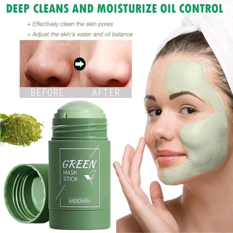 MEIDIAN Green Mask Stick 100% Original Green Tea Facial Mask Removes ...