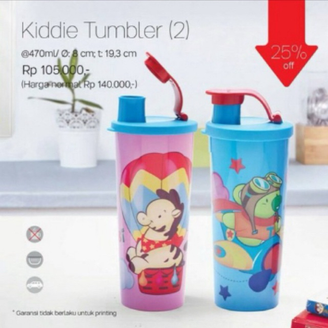 Lot De 2 Gobelets Réutilisables Tupperware Eco - 470ml - Bleu - Pour Boissons Froides