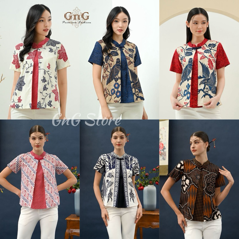 Batik Top 327 Series/Women's Batik Blouse/Batik Uniform/Chinese New ...