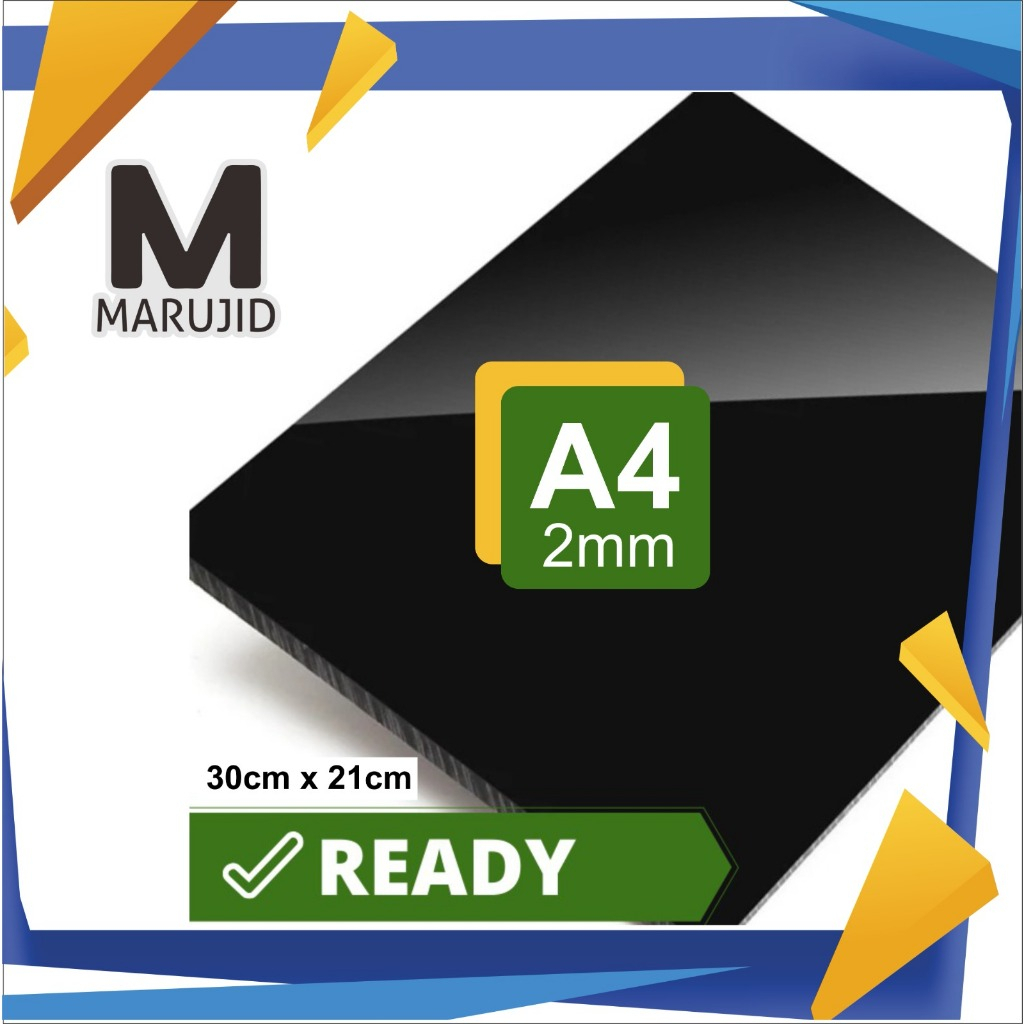 HITAM Black 2mm Acrylic Sheet Size A4 | Shopee Malaysia