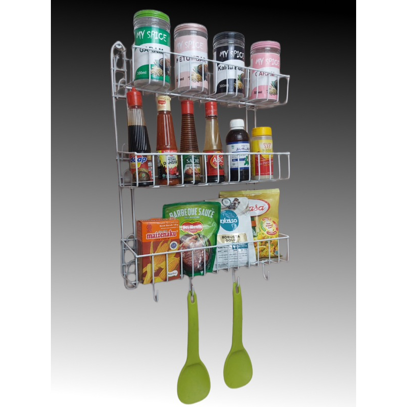 Spice Rack/Bottle Rack/Food Rack/Spice Rack Stacking 3/rb03 | Shopee ...