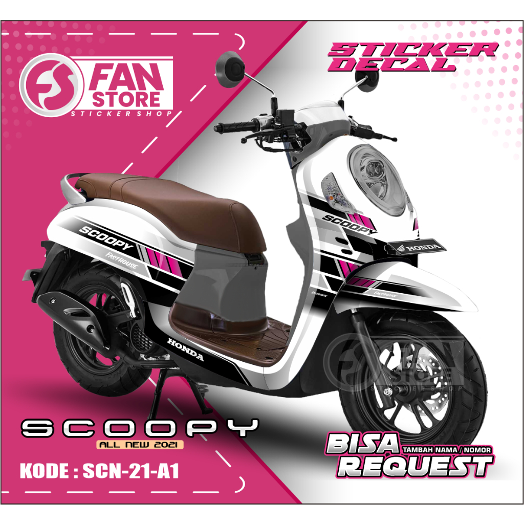 New Fi 2021 Scoopy Decal full body Full Block Decal Scoopy Prestige ...