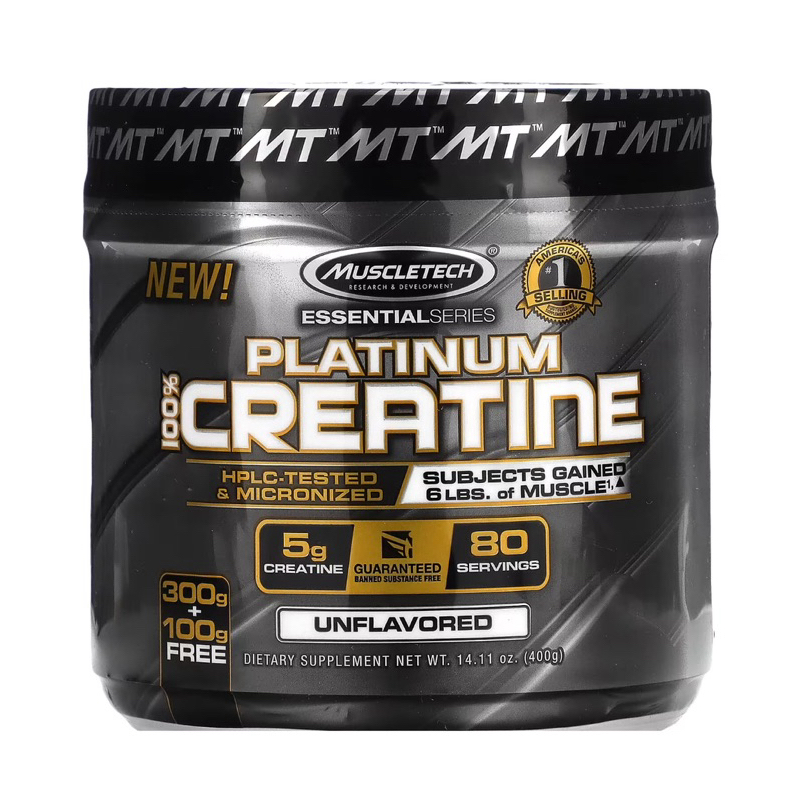 Muscletech Essential Series Platinum 100% Creatine Unflavored 400g ...