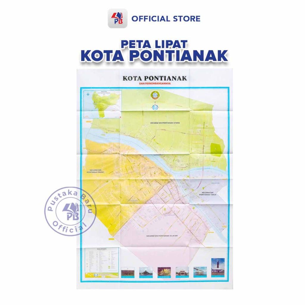 Pontianak City Map/Pontianak City Sheet Folding Map | Shopee Malaysia