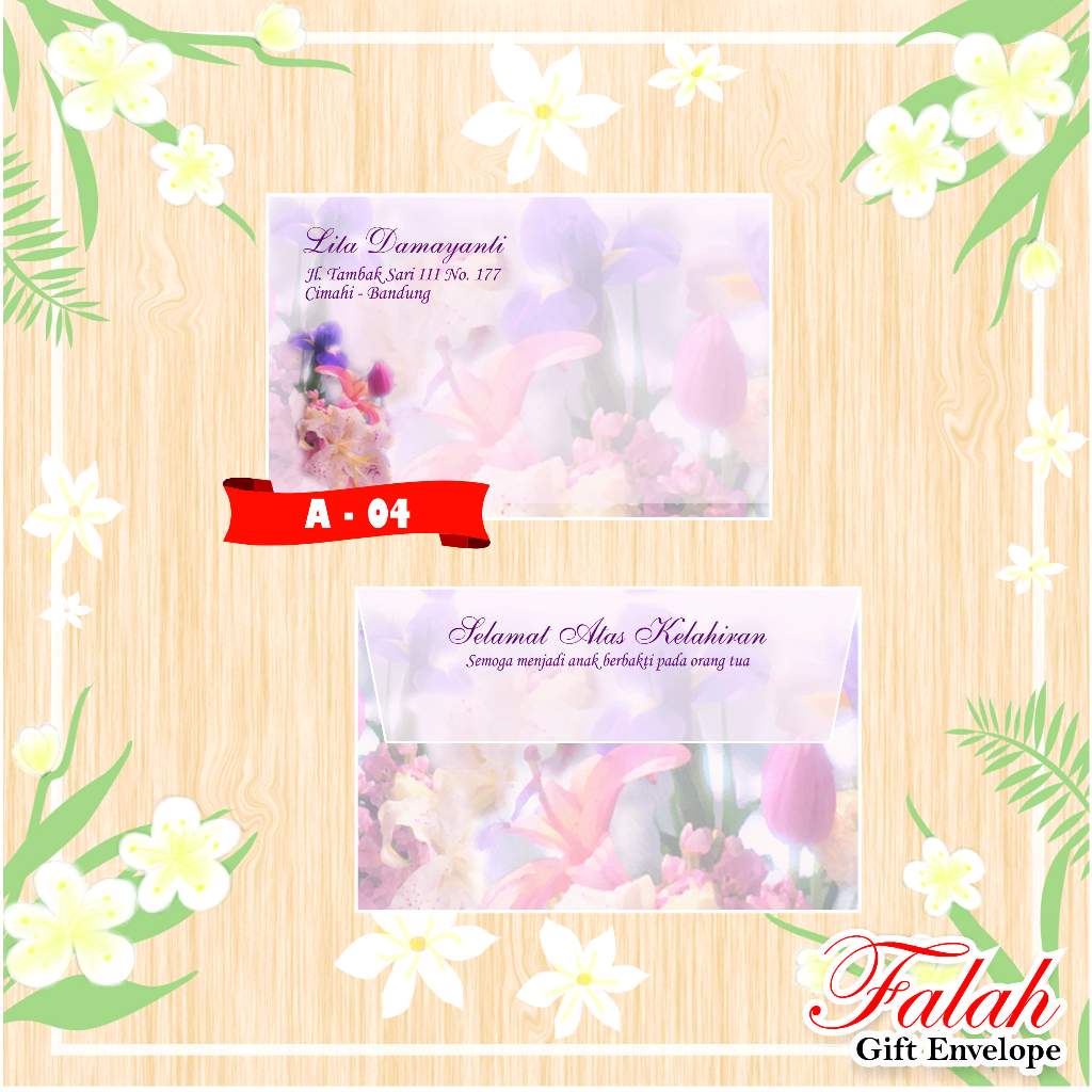 Falah A 04 Envelope Contains 50 Sheets (Not Included Print) | Shopee ...