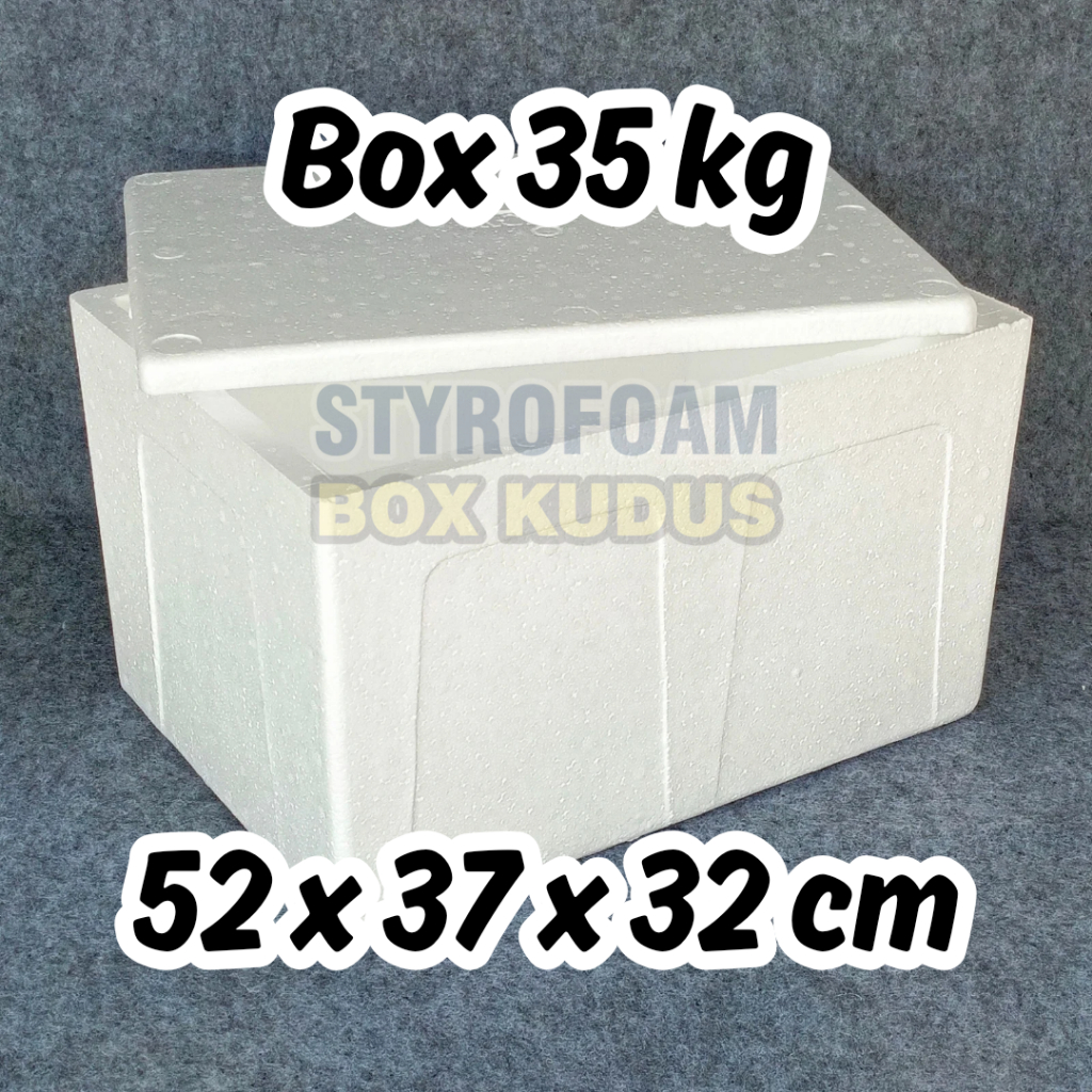 BOX 35 KG - New Styrofoam Box Storage Packing Frozen Food Box Snakehead ...