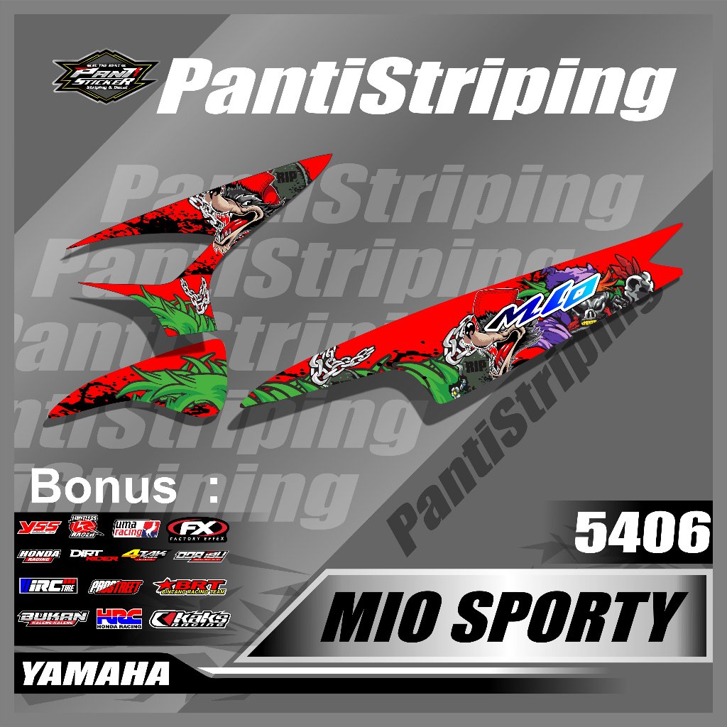Sticker Striping Yamaha mio Sporty 2008-2013 Best Design- Sticker ...